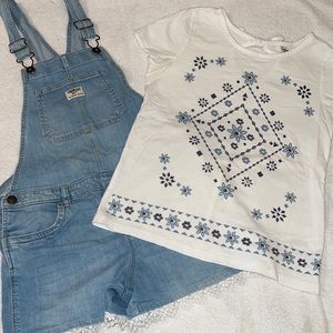 OshKosh Overalls with matching Top (Size 12)